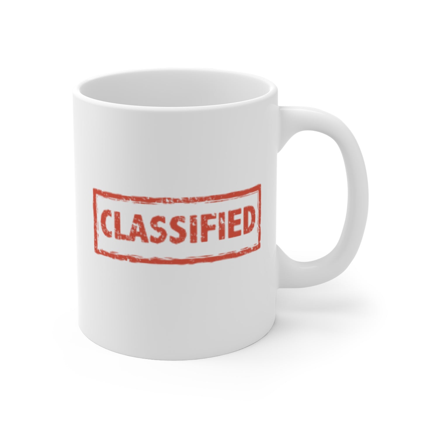Classified Stamp Mug - Funny Office Coffee Cup for Covert Agents & Desk Workers