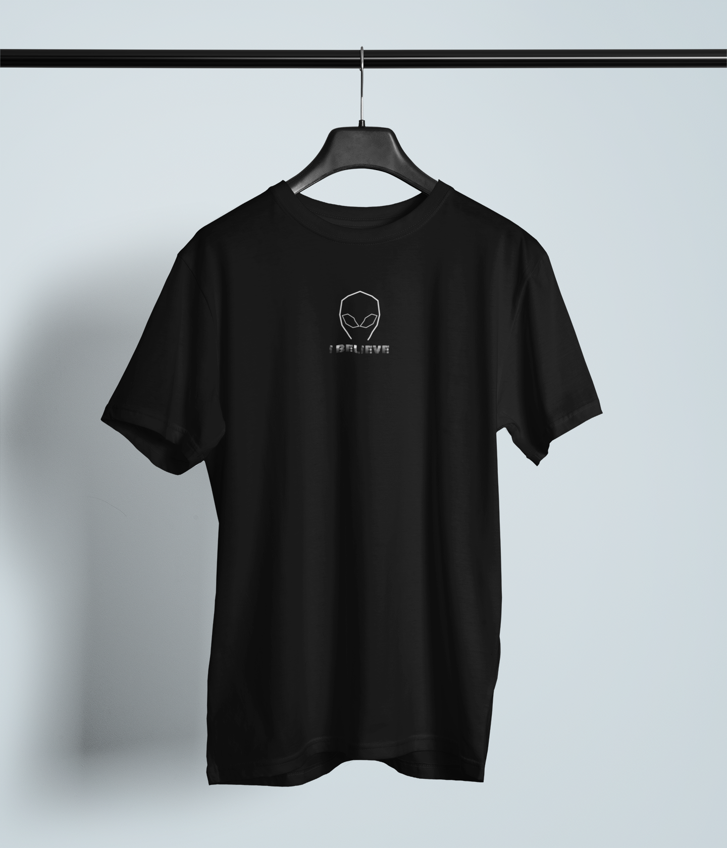 I Believe - Alien Motif - Graphic Text | Unisex Organic Cotton T-Shirt