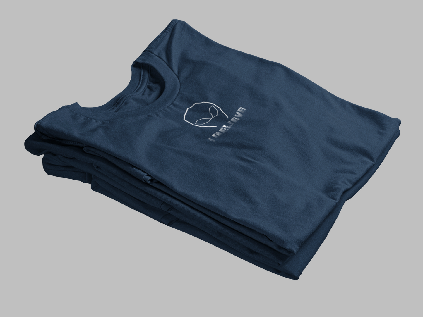 I Believe - Alien Motif - Graphic Text | Unisex Organic Cotton T-Shirt