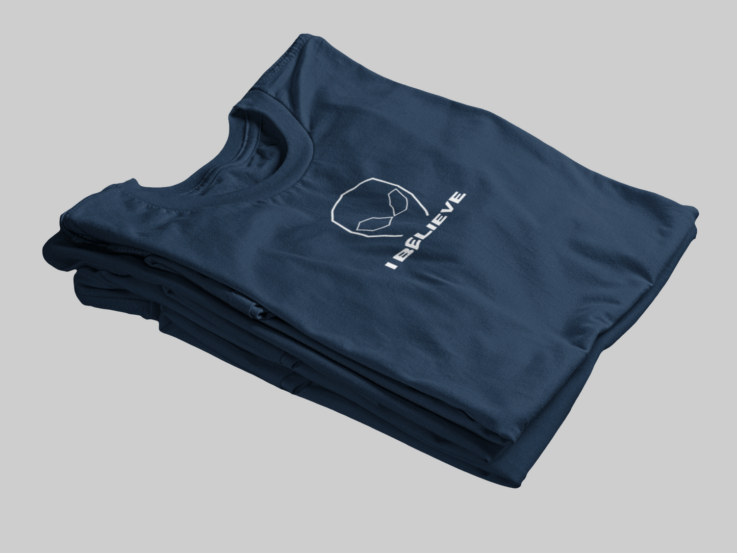 I Believe - Alien Motif - Solid Text | Unisex Organic Cotton T-Shirt
