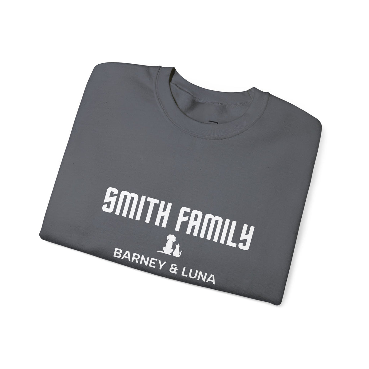 Personalised Home Team Sweatshirt for Dog and Cat Families - Custom Mum, Dad, Sister or Brother