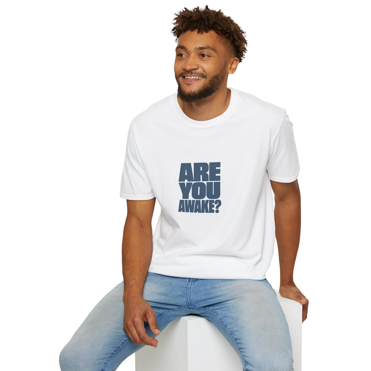 Are You Awake? Graphic T-Shirt - Bold Typographic Tee for Casual Wear