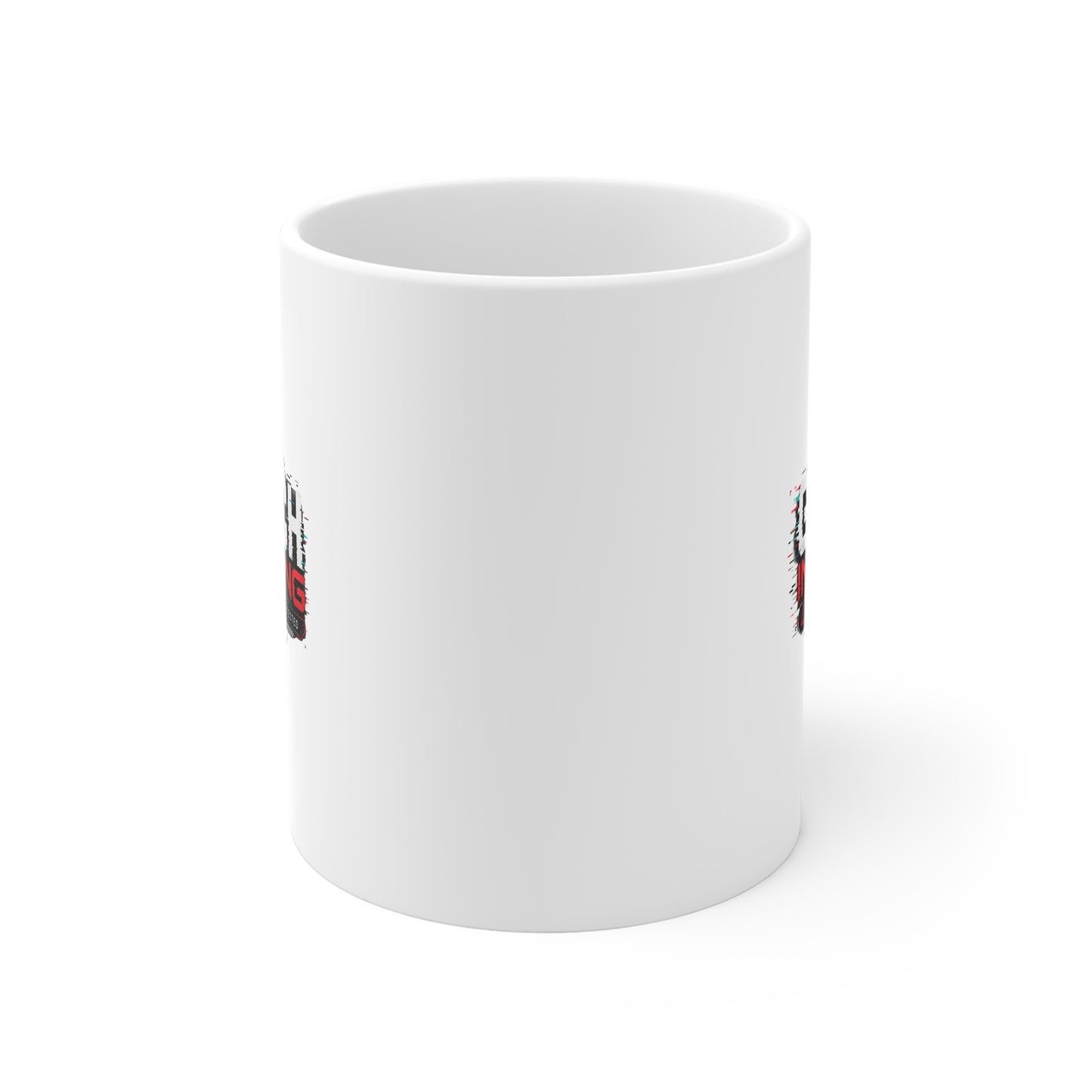 Glitch Incoming Mug - Retro Cyber Error Graphic Coffee Cup