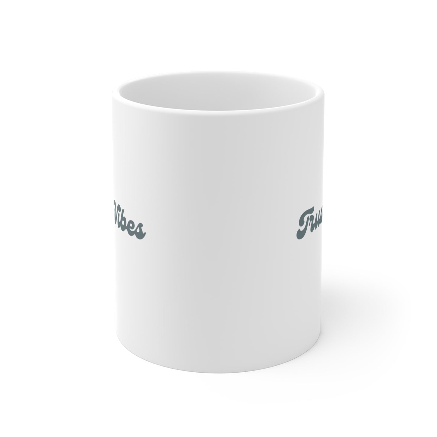 Trust the Vibes Mug - Retro Script 11oz Ceramic Coffee Cup