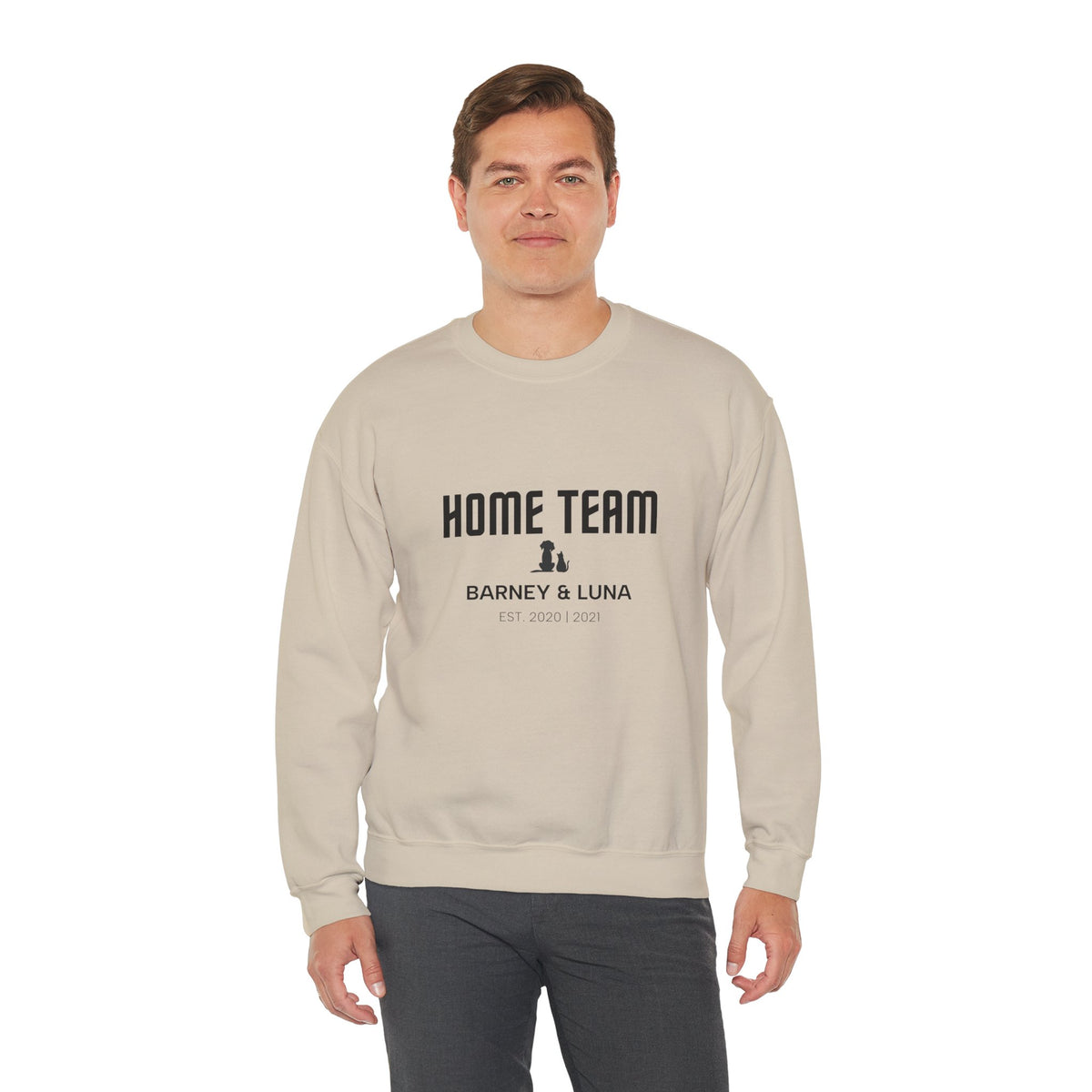 Personalised Home Team Sweatshirt for Dog and Cat Families - Custom Mum, Dad, Sister or Brother