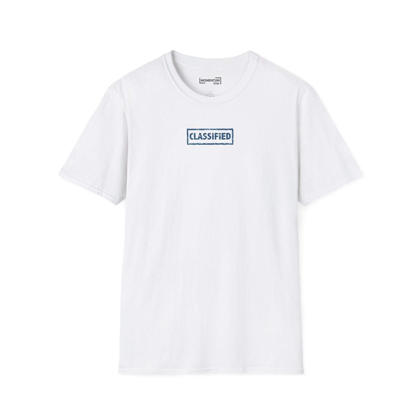 Classified Graphic Tee - Minimal Blue Stamp T-Shirt