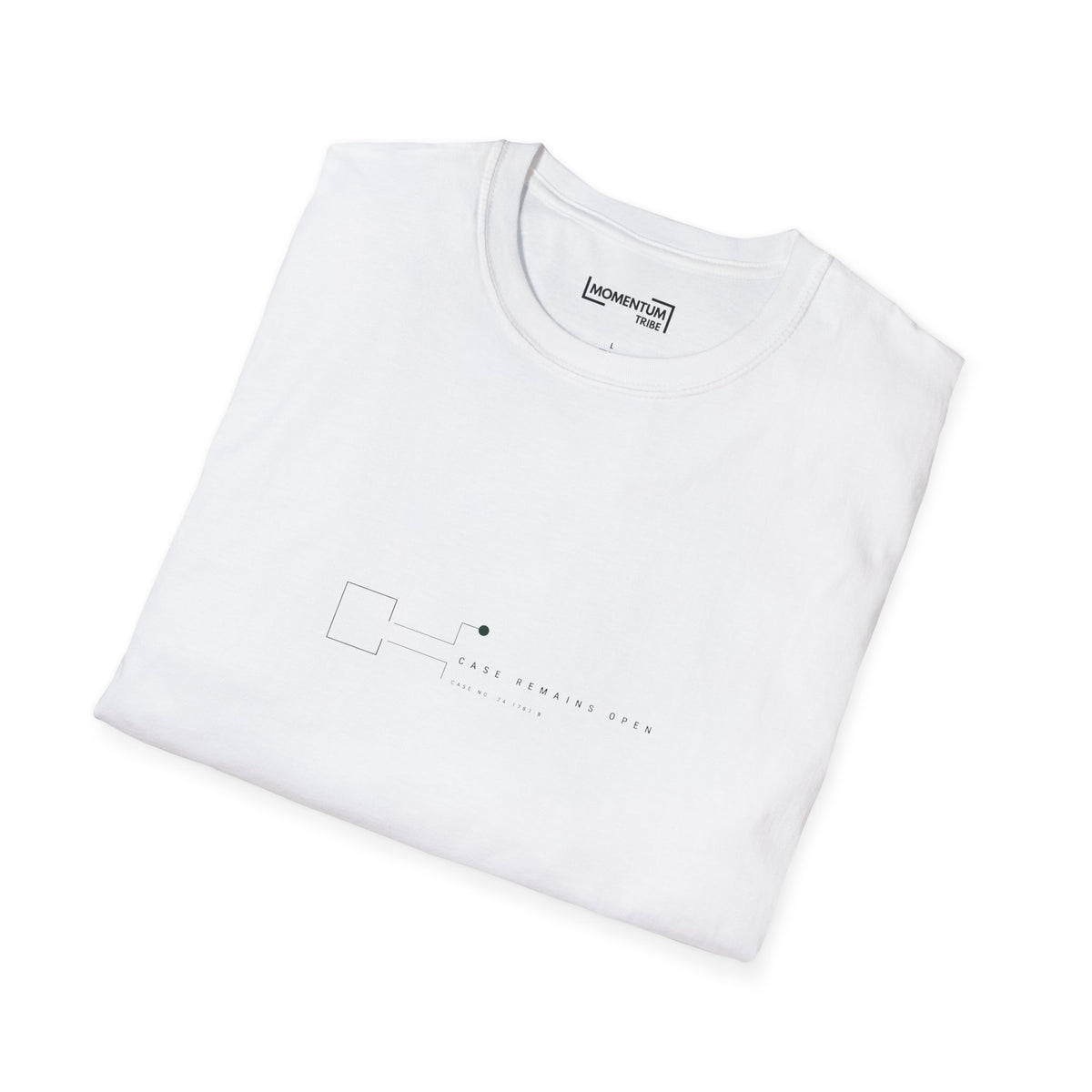 Minimalist 'Case Remains Open' Tee - Subtle Graphic White T-Shirt