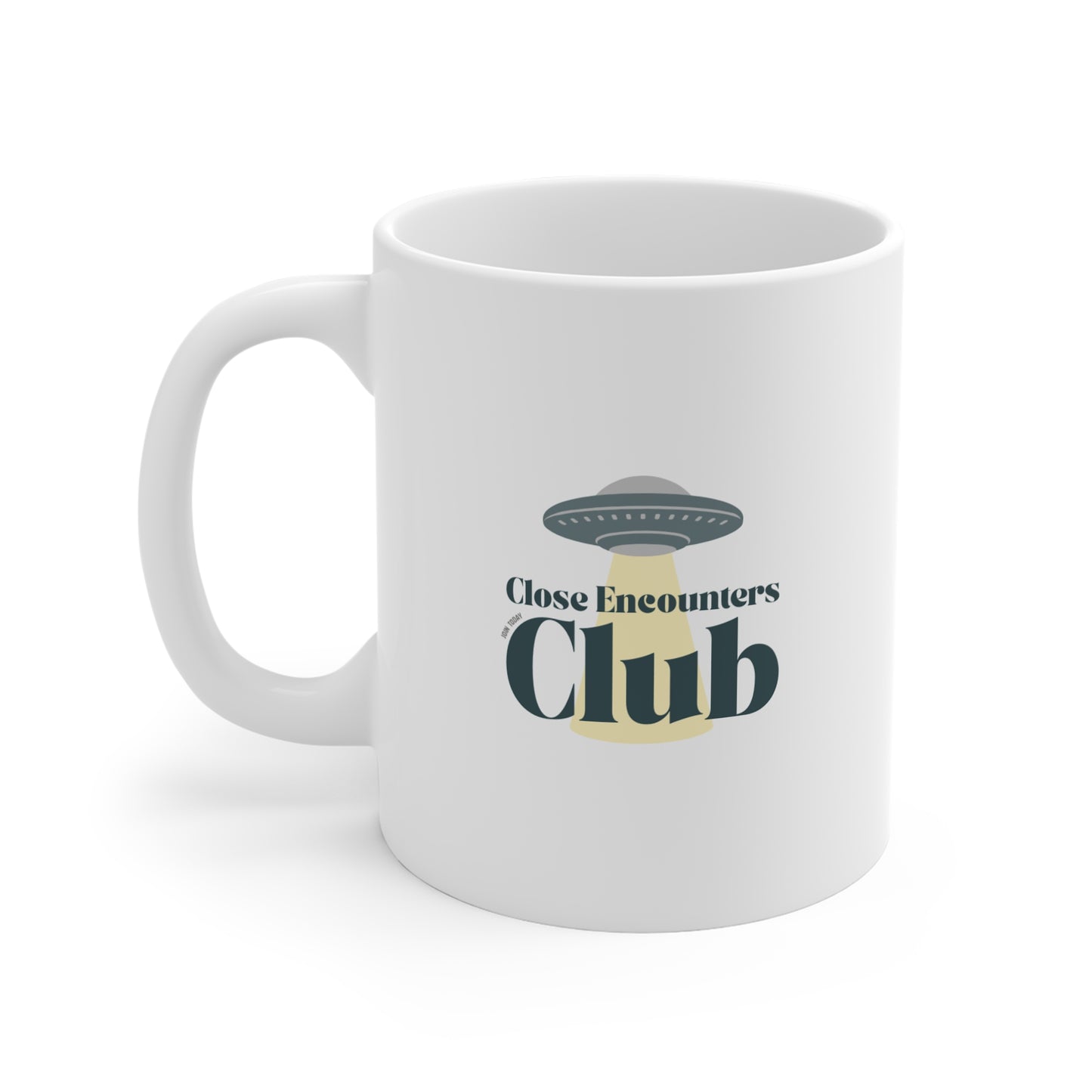 Close Encounters Club Mug - UFO Alien Abduction Coffee Cup