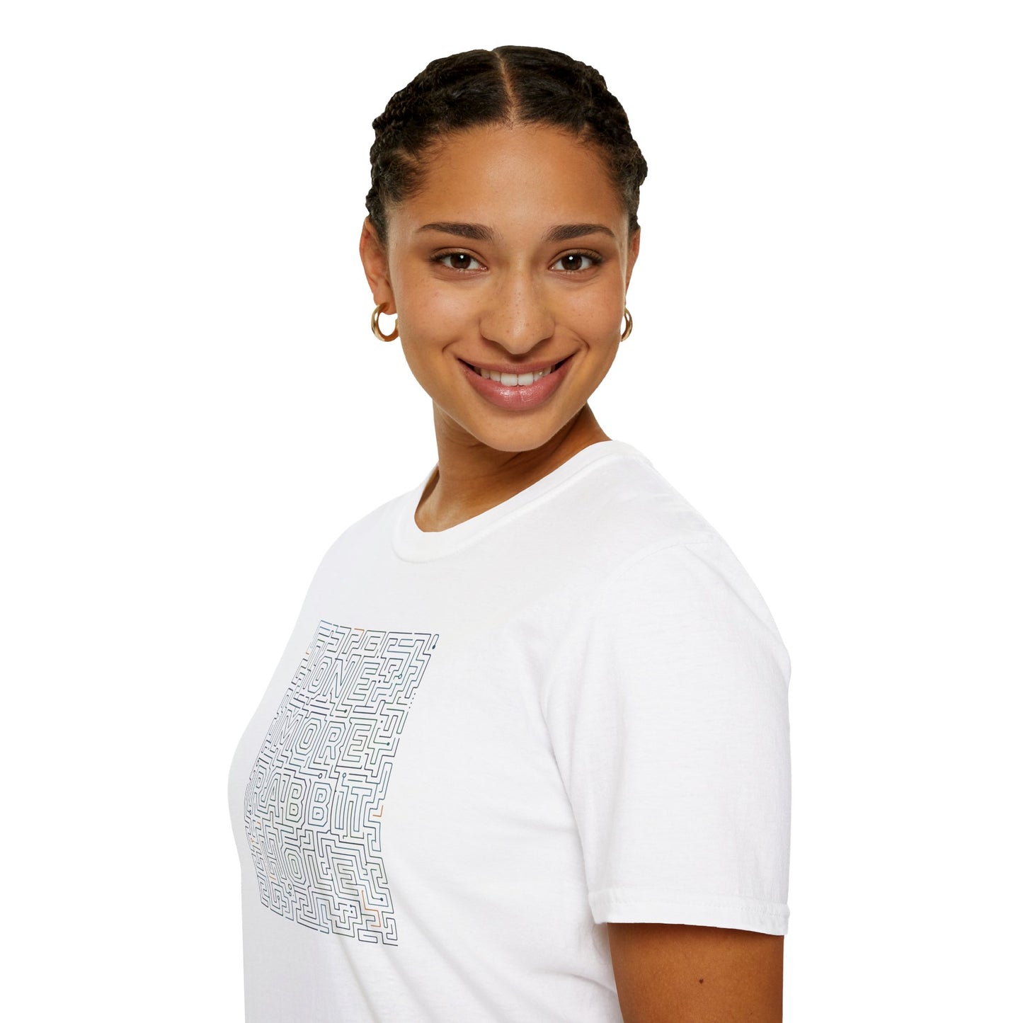 One More Rabbit Maze T‑Shirt - Minimal Puzzle Graphic Tee