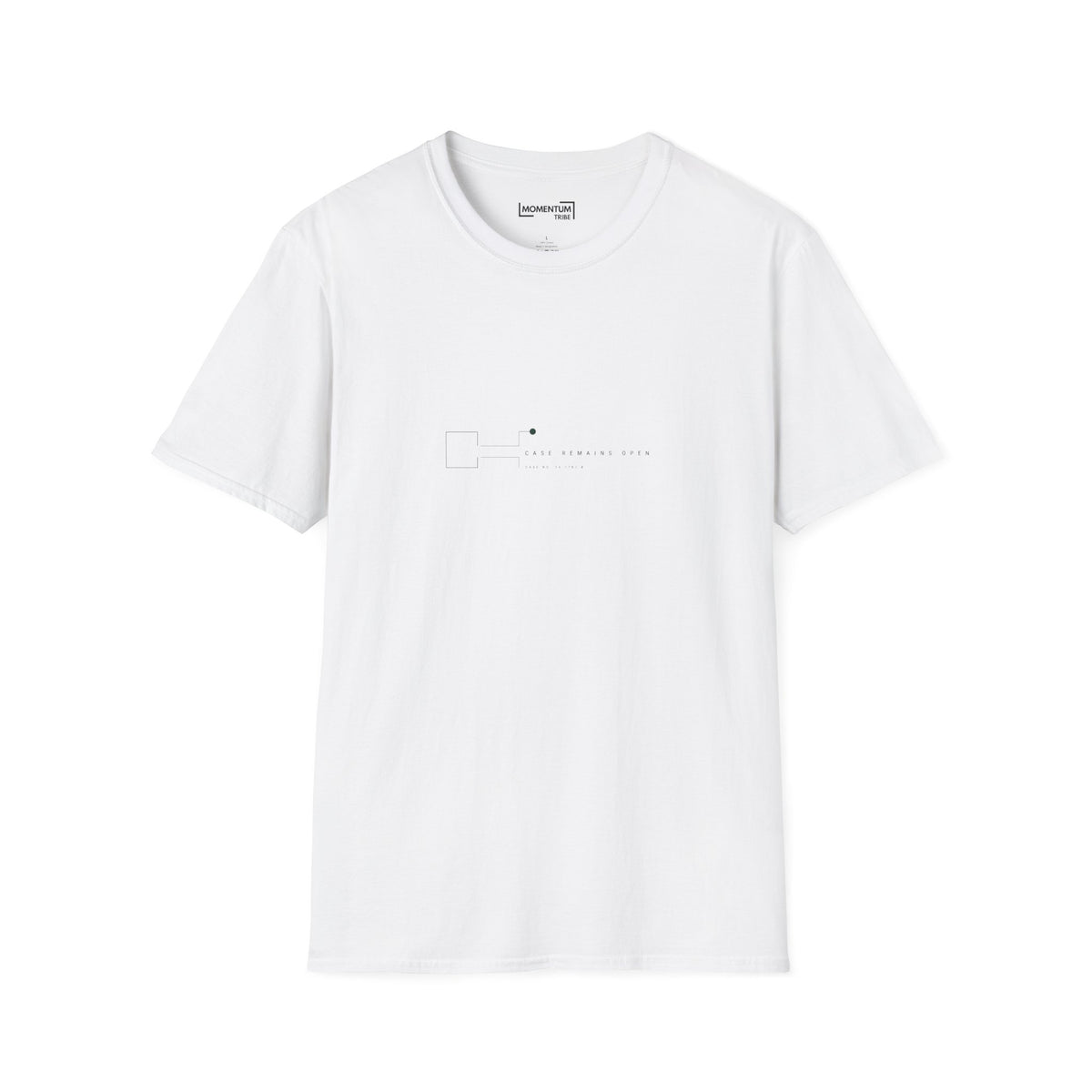 Minimalist 'Case Remains Open' Tee - Subtle Graphic White T-Shirt