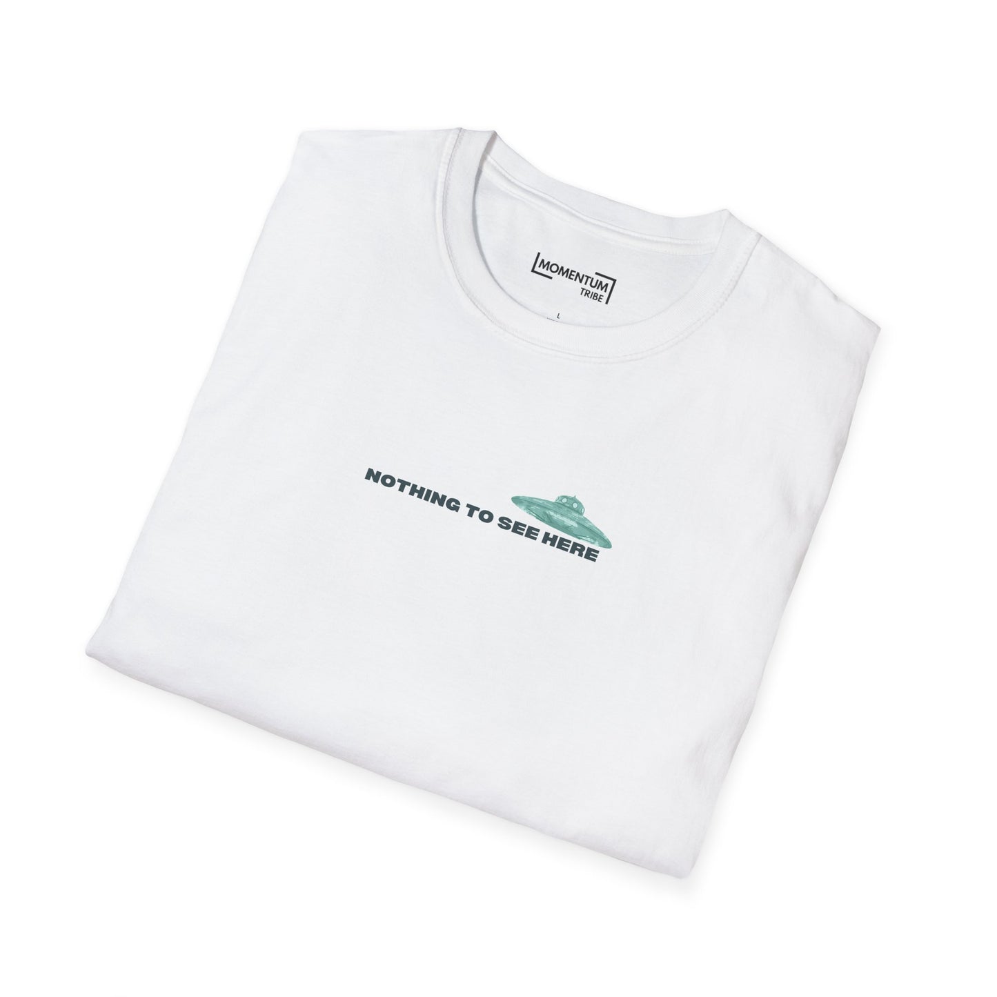 T-Shirt - Minimal 'Nothing to See Here' UFO Graphic Tee