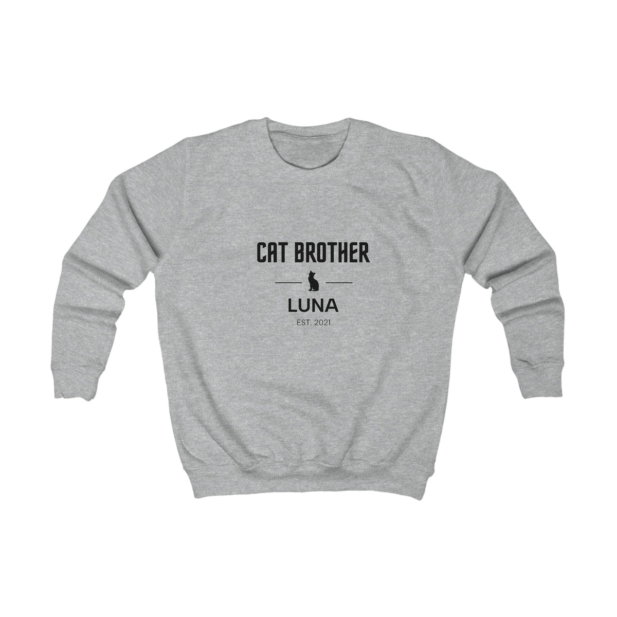 Personalised Kids’ Cat Family Sweatshirt | Cat Sister or Cat Brother