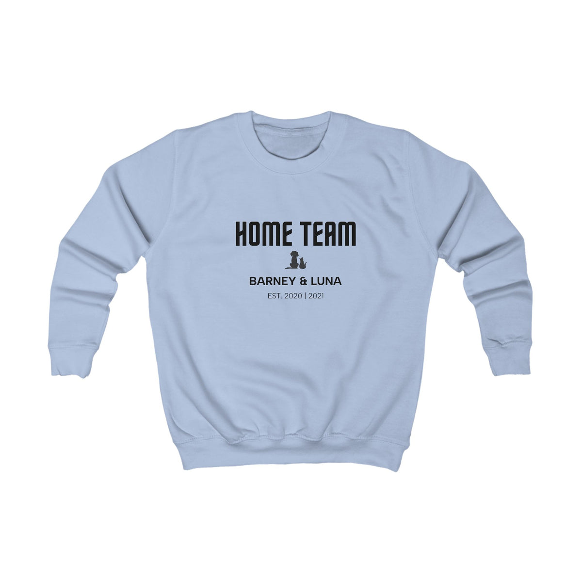 Personalised Kids’ Home Team Sweatshirt | Dogs, Cats and Family Name