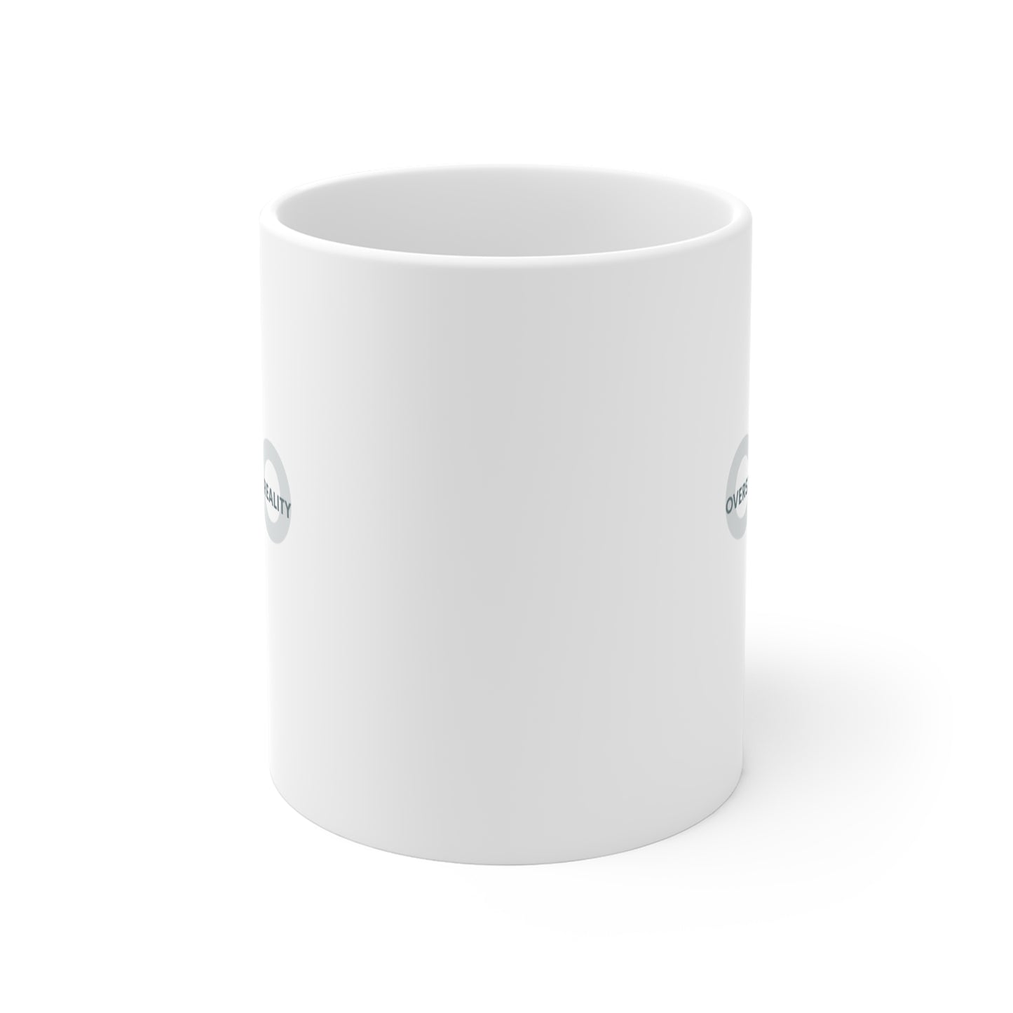 Overstimulated by Reality Mug - Minimalist 11oz White Coffee Cup