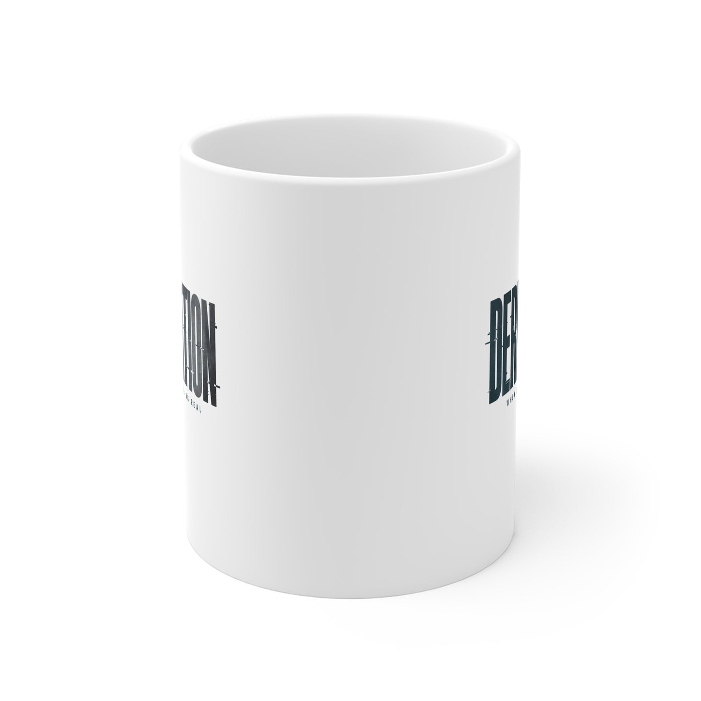Derealisation Mug - "When Society Stops Feeling Real" Coffee Cup