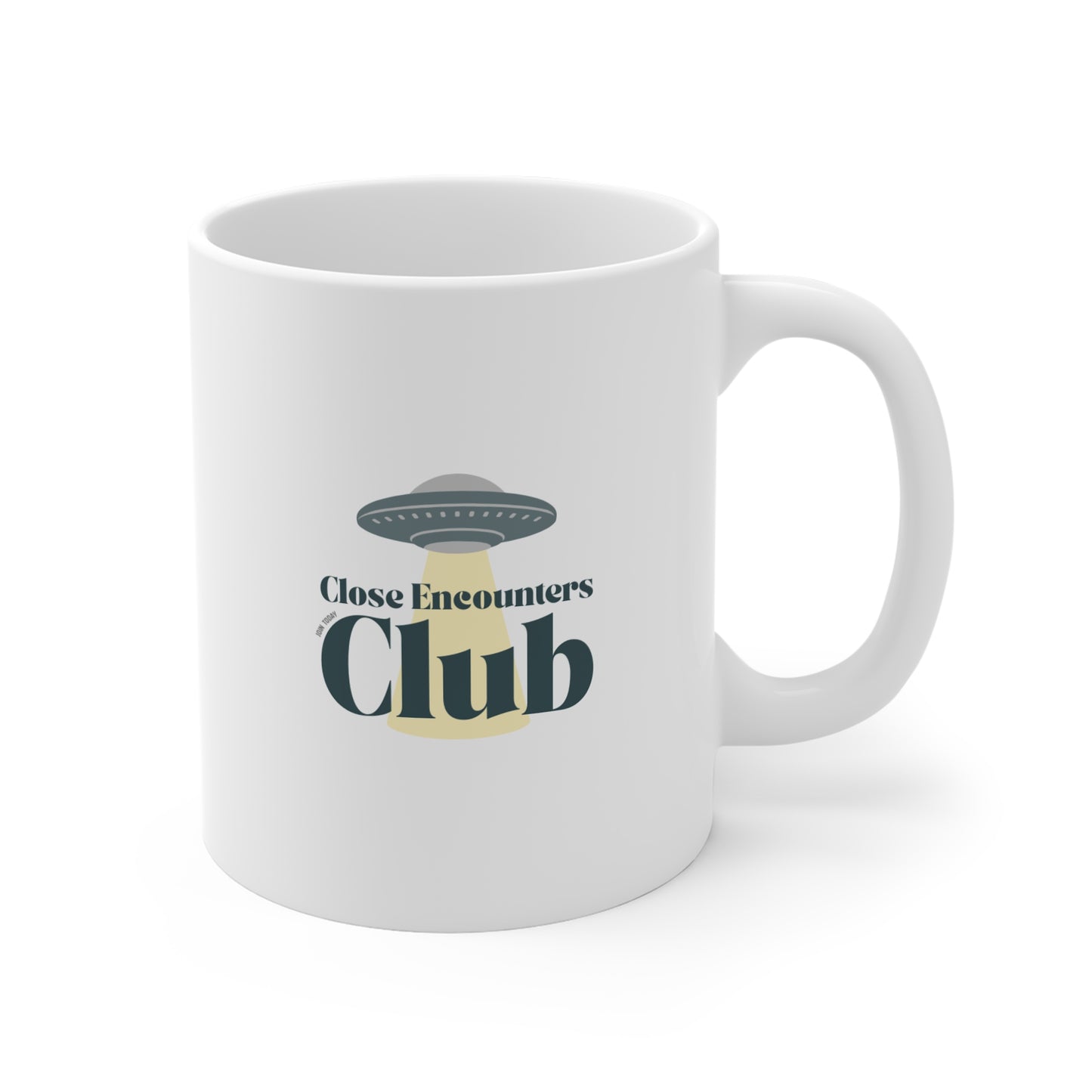 Close Encounters Club Mug - UFO Alien Abduction Coffee Cup