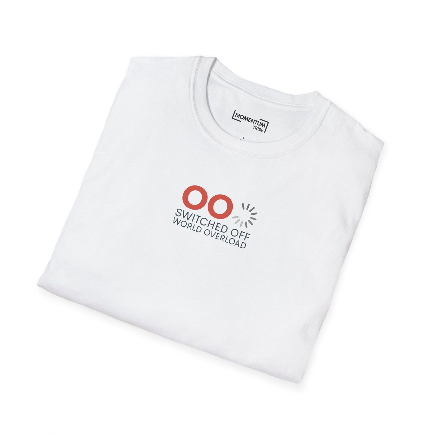 T-Shirt - "Switched Off World Overload" Minimal Graphic Tee