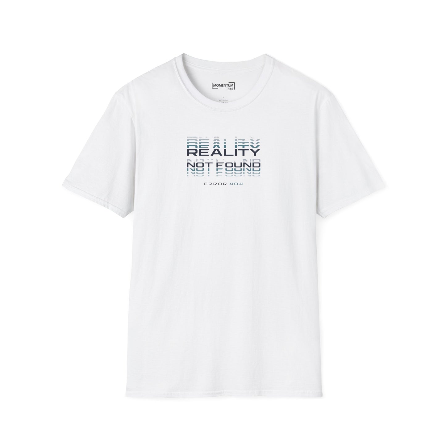 Reality Not Found Graphic Tee - Glitch Futuristic Text T-Shirt