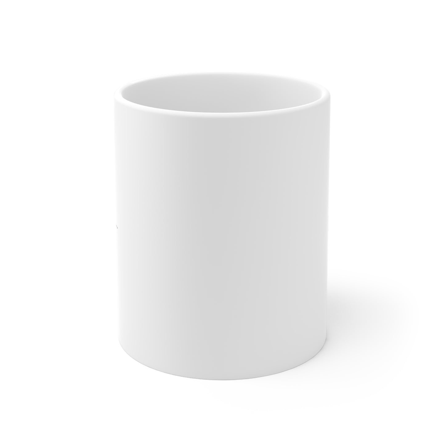 Minimal Logo Coffee Mug - Modern White 11oz Ceramic
