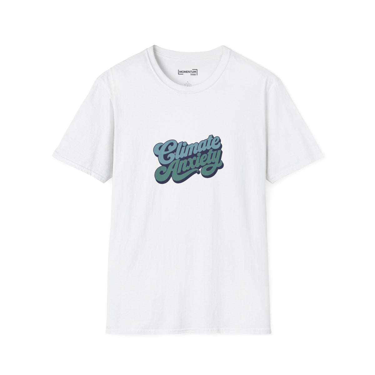 Climate Anxiety T-Shirt - Retro Script Eco Awareness Tee