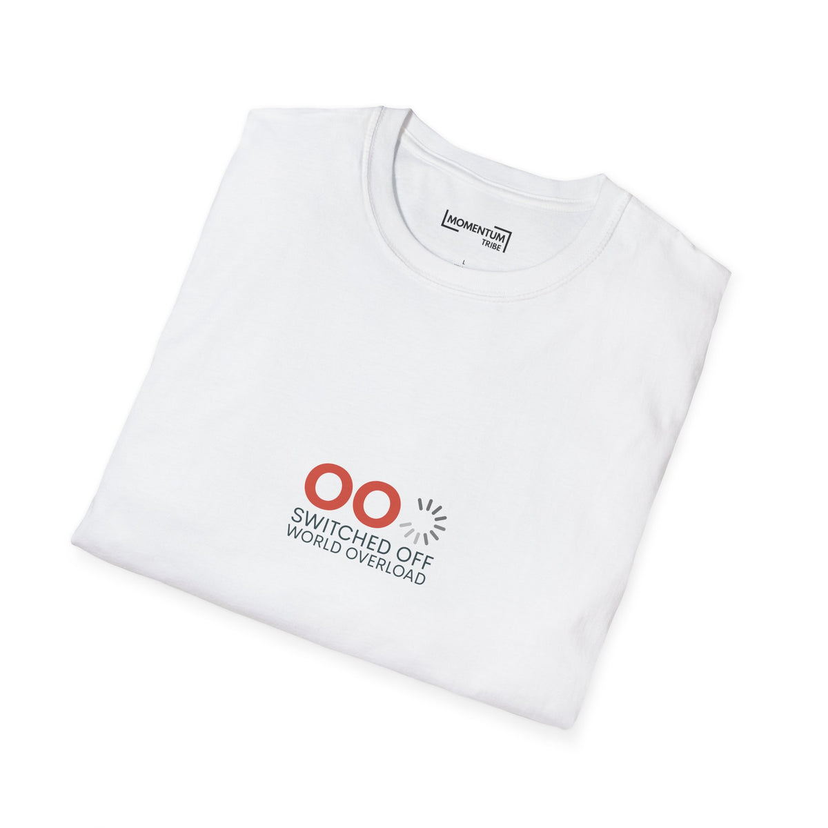 T-Shirt - "Switched Off World Overload" Minimal Graphic Tee