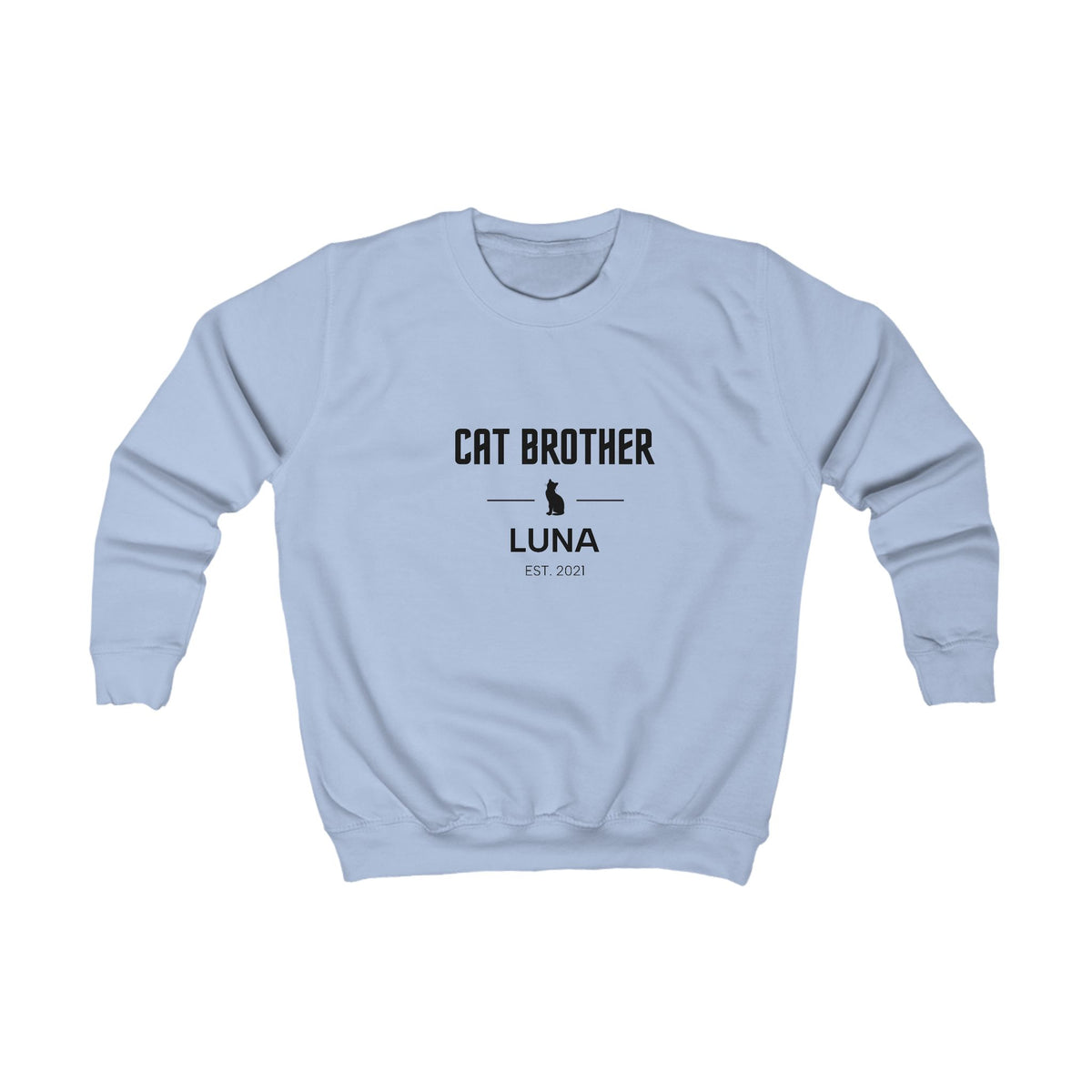Personalised Kids’ Cat Family Sweatshirt | Cat Sister or Cat Brother