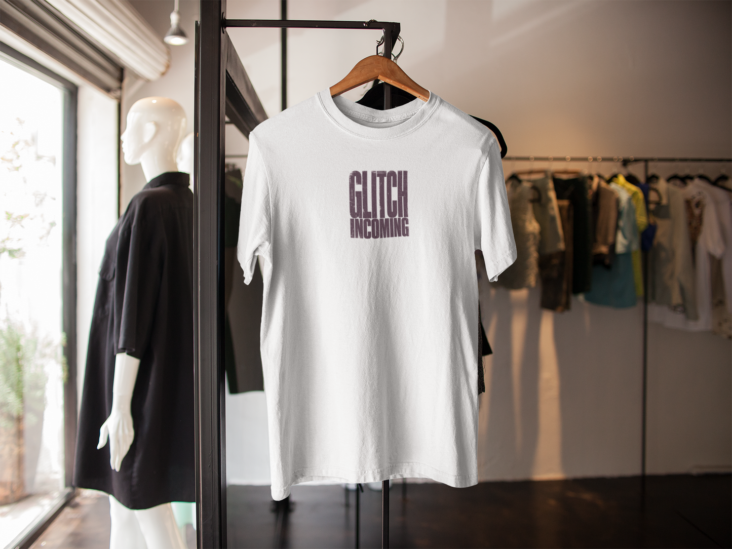 Glitch Incoming T-Shirt - Retro Distorted Typography Tee