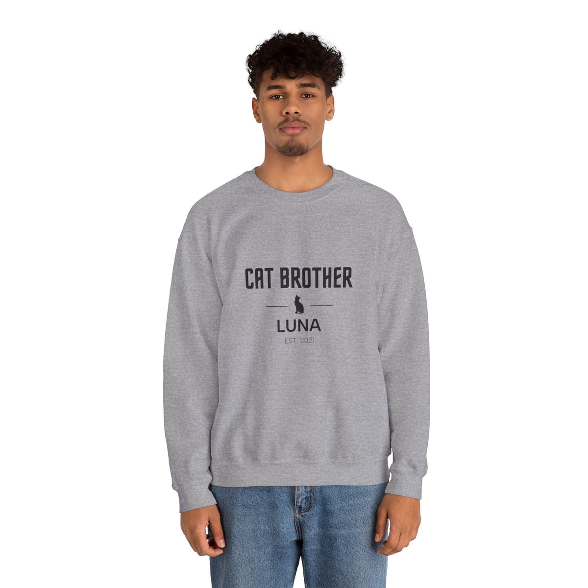 Personalised Cat Family Sweatshirt - Custom Cat Mum, Dad, Sister or Brother