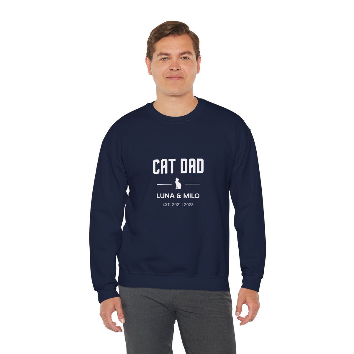 Personalised Cat Family Sweatshirt - Custom Cat Mum, Dad, Sister or Brother