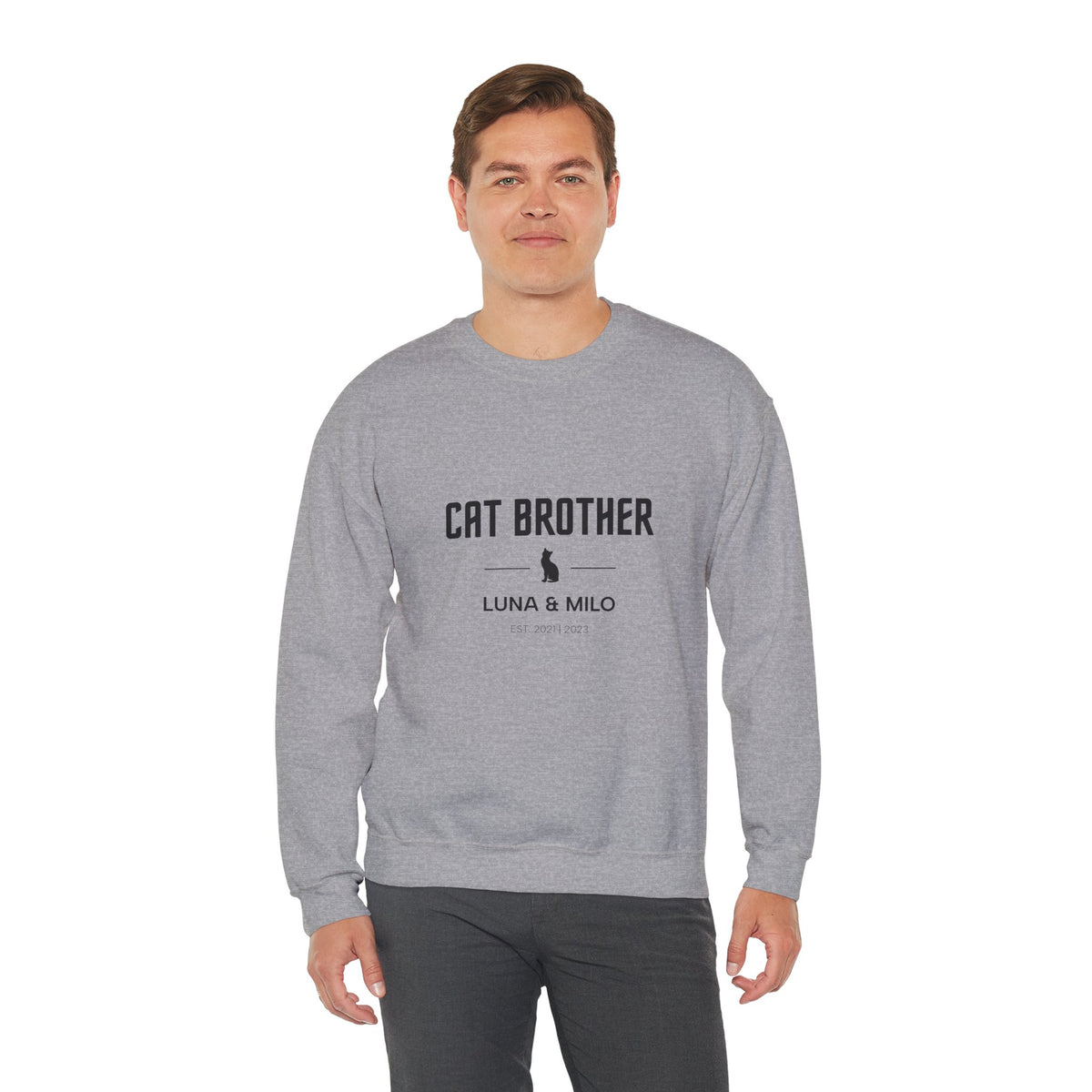 Personalised Cat Family Sweatshirt - Custom Cat Mum, Dad, Sister or Brother
