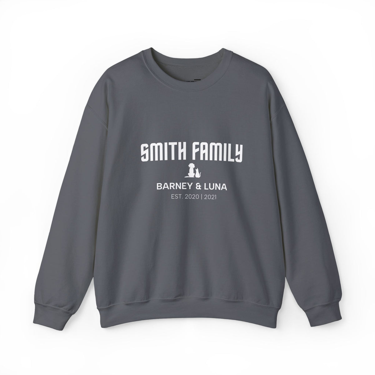 Personalised Home Team Sweatshirt for Dog and Cat Families - Custom Mum, Dad, Sister or Brother