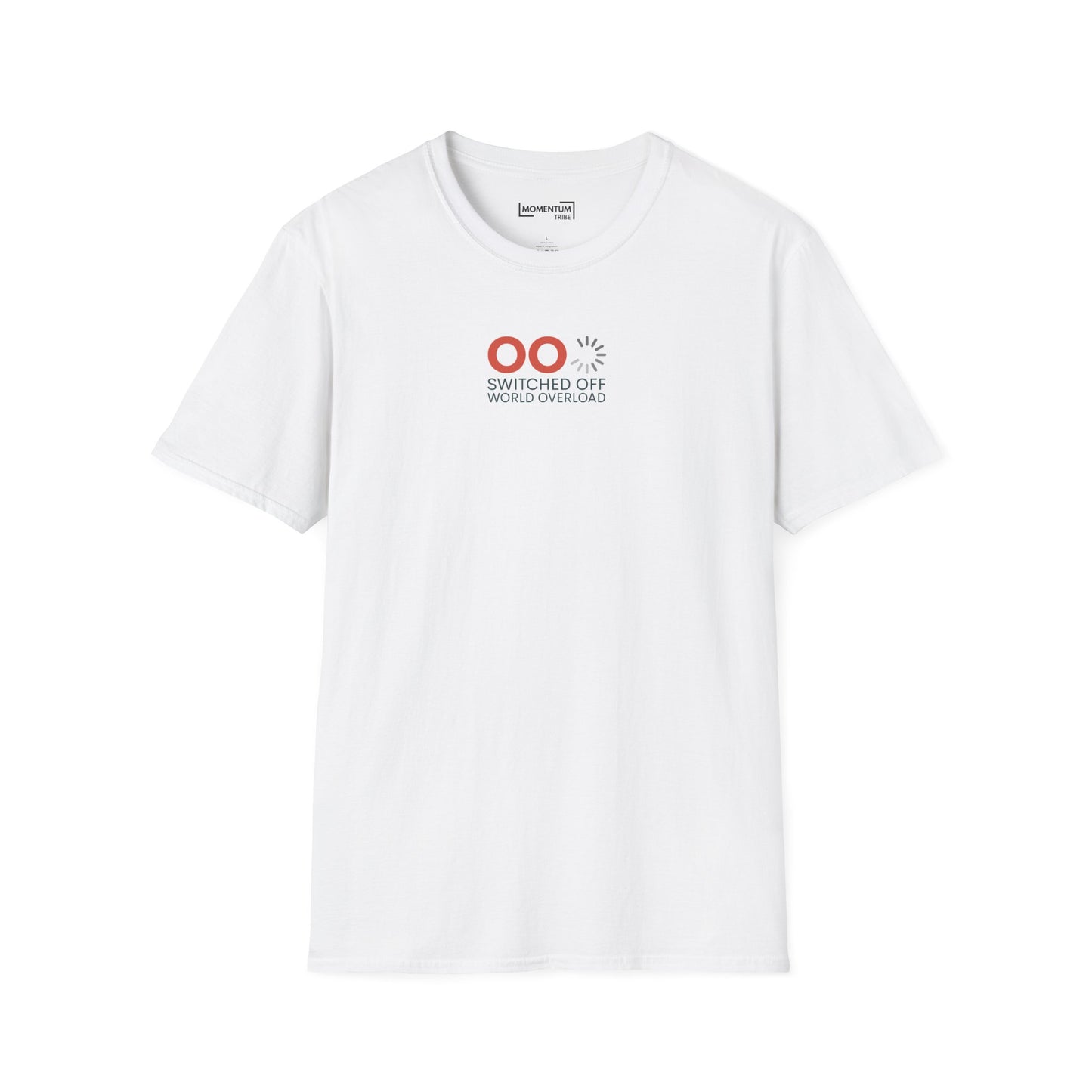 T-Shirt - "Switched Off World Overload" Minimal Graphic Tee