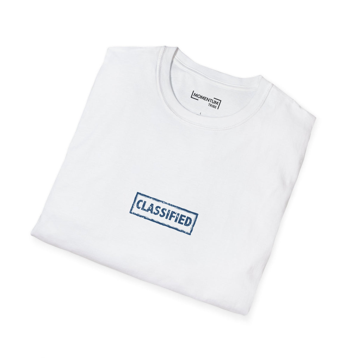 Classified Graphic Tee - Minimal Blue Stamp T-Shirt