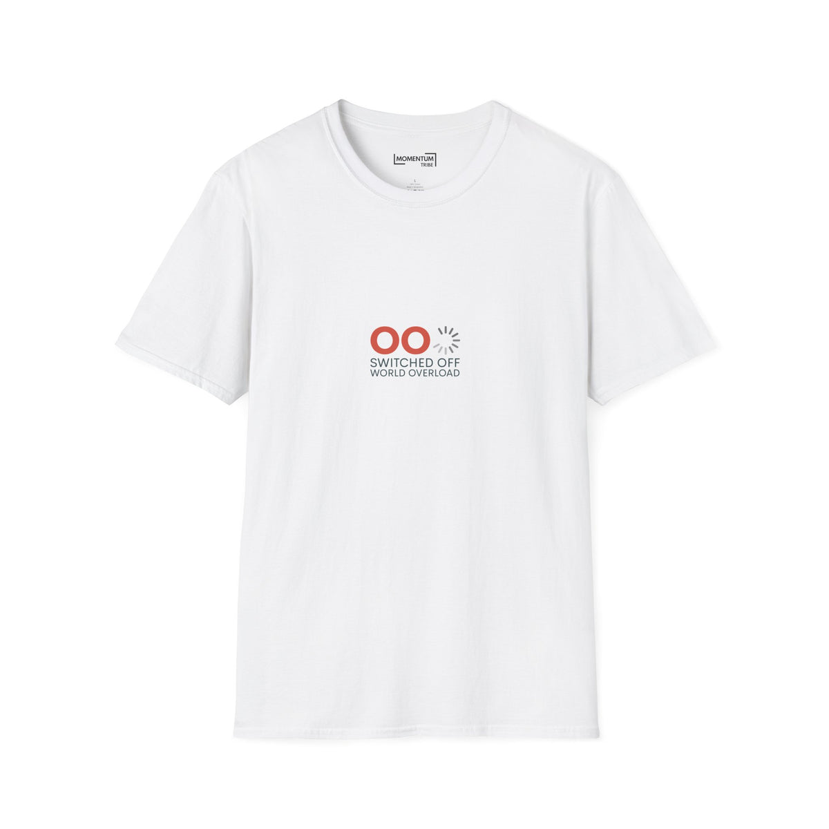 T-Shirt - "Switched Off World Overload" Minimal Graphic Tee
