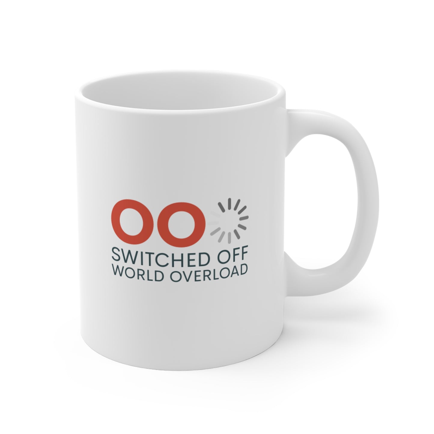 Switched Off World Overload Mug - 11oz White Coffee Cup