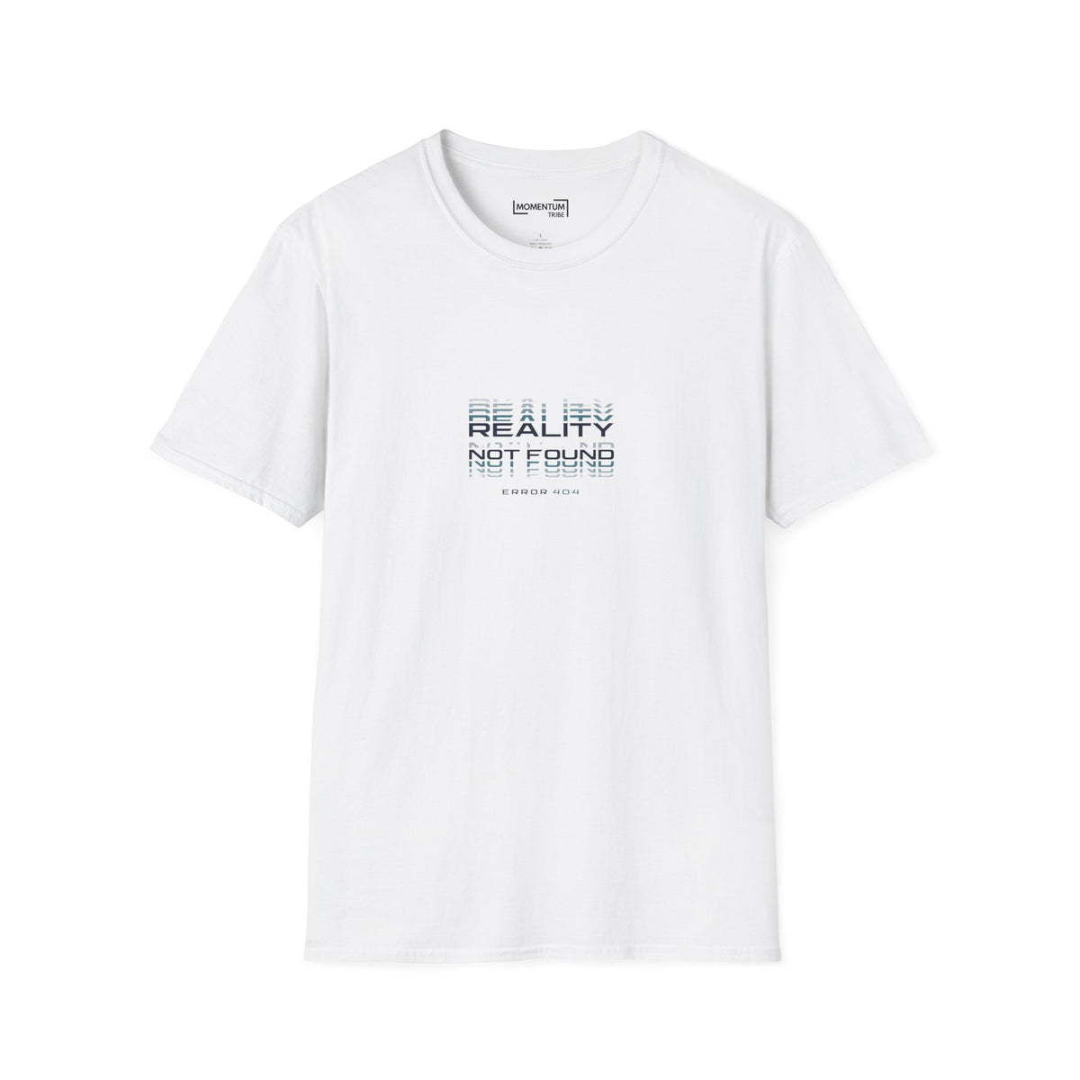 Reality Not Found Graphic Tee - Glitch Futuristic Text T-Shirt