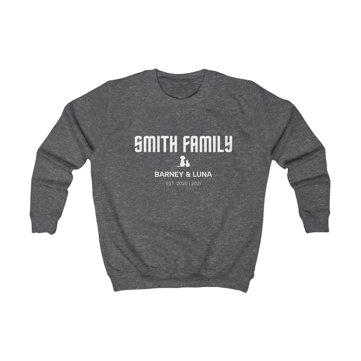 Personalised Kids’ Home Team Sweatshirt | Dogs, Cats and Family Name