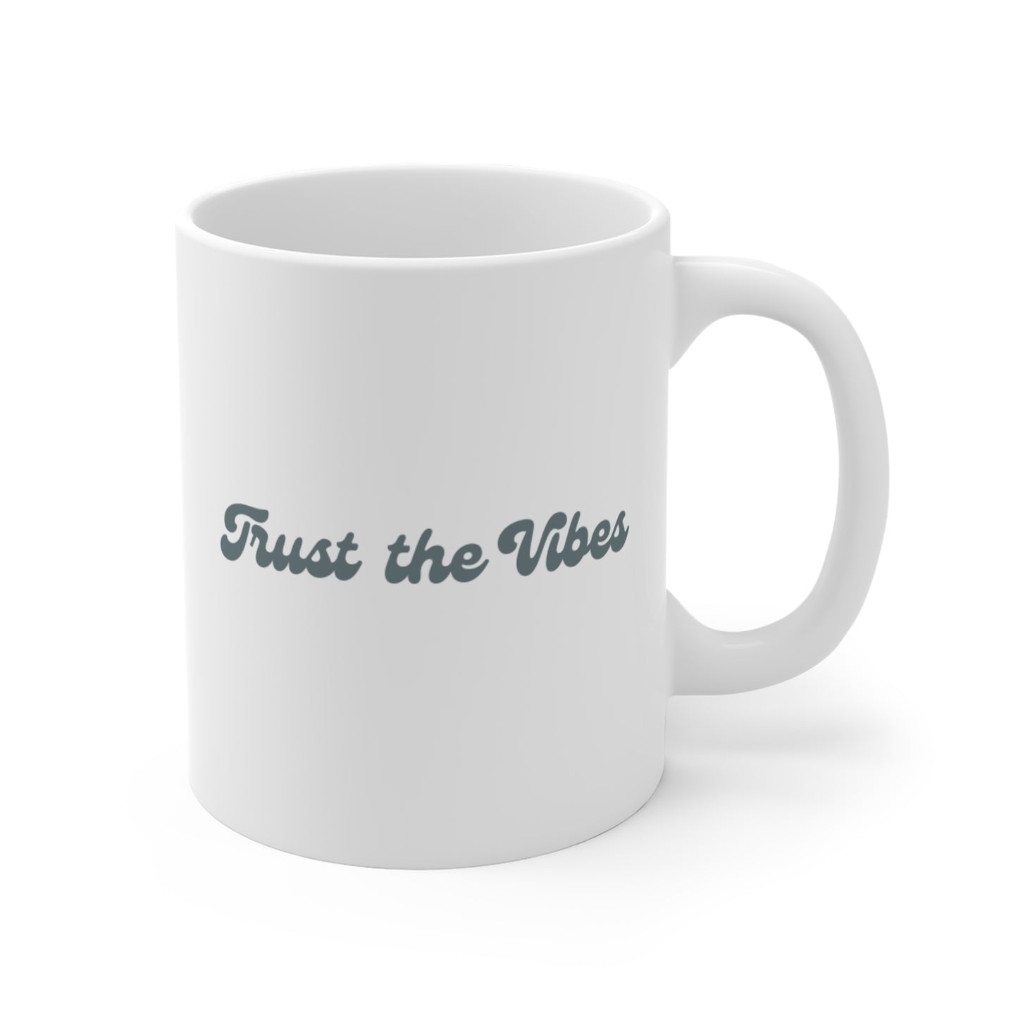 Trust the Vibes Mug - Retro Script 11oz Ceramic Coffee Cup