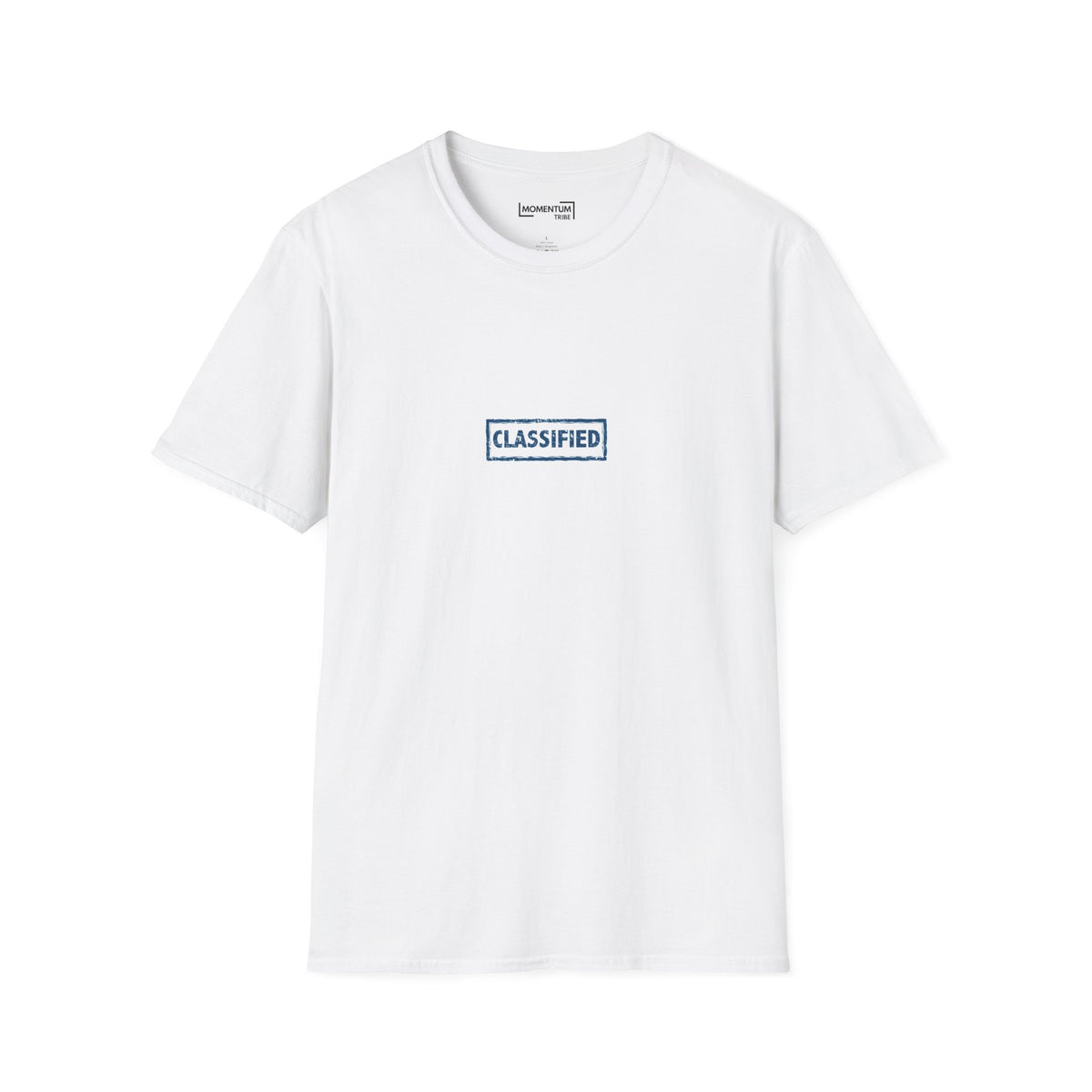 Classified Graphic Tee - Minimal Blue Stamp T-Shirt