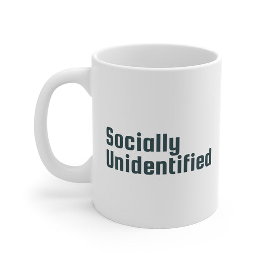Socially Unidentified Mug - Funny Introvert Coffee Cup
