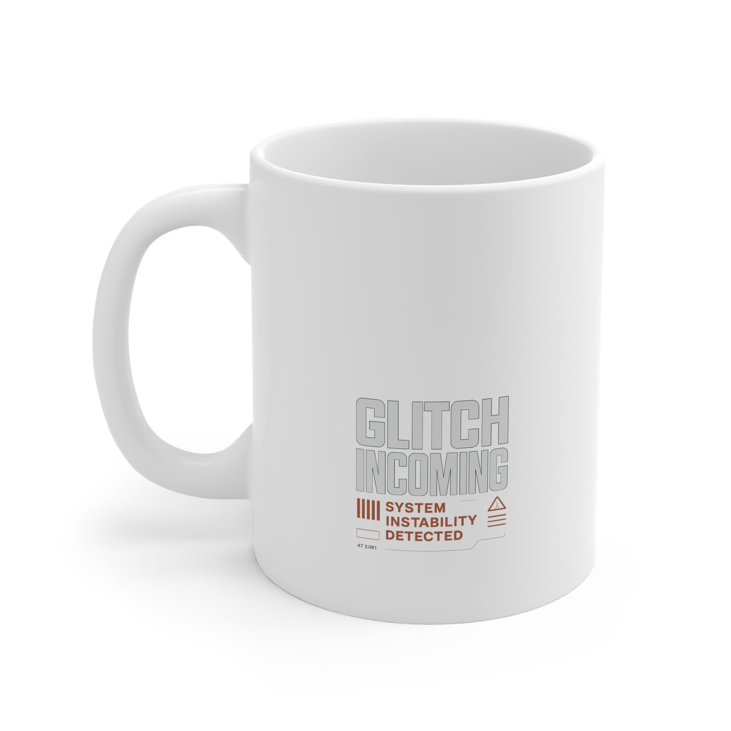 Glitch Incoming Mug - 'System Instability Detected' Tech Coffee Cup