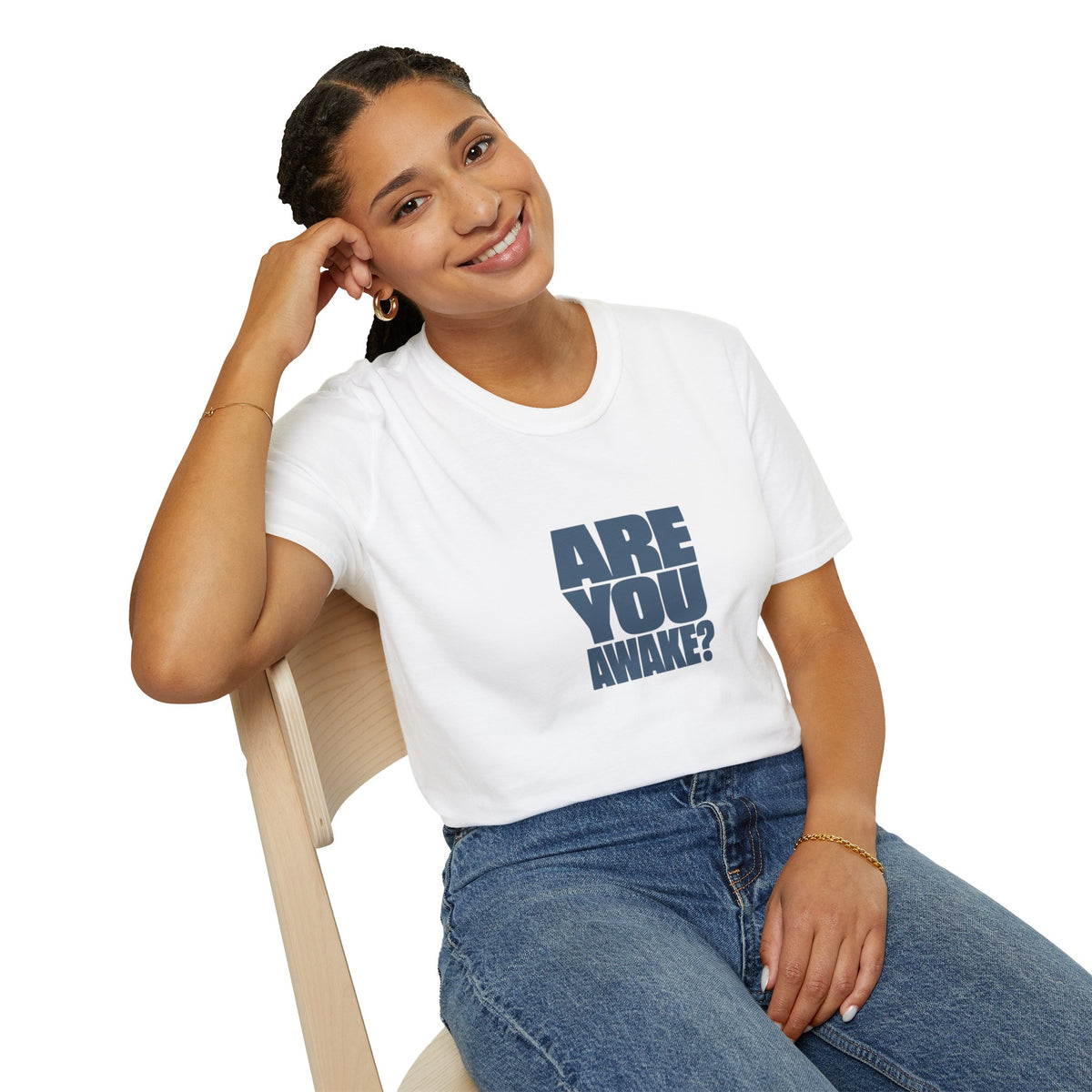 Are You Awake? Graphic T-Shirt - Bold Typographic Tee for Casual Wear
