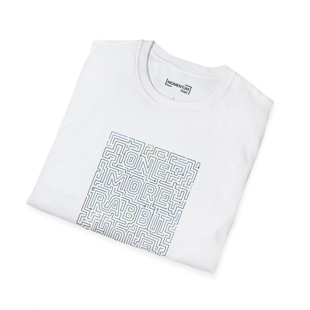 One More Rabbit Maze T‑Shirt - Minimal Puzzle Graphic Tee