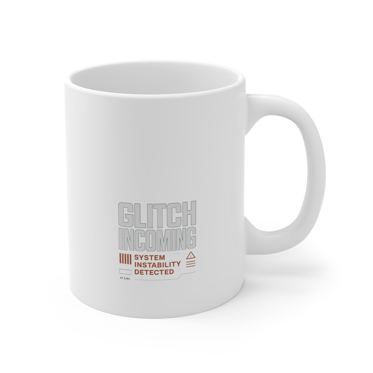 Glitch Incoming Mug - 'System Instability Detected' Tech Coffee Cup