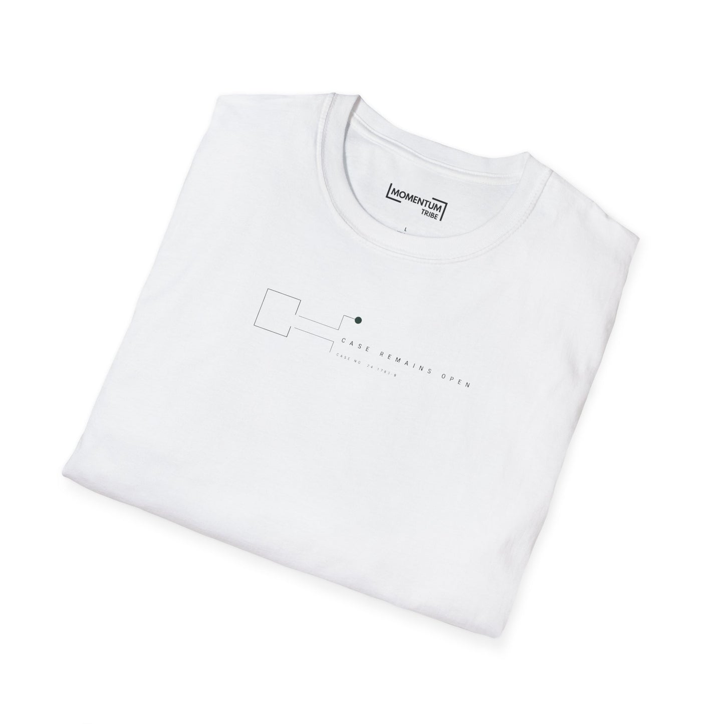 Minimalist 'Case Remains Open' Tee - Subtle Graphic White T-Shirt