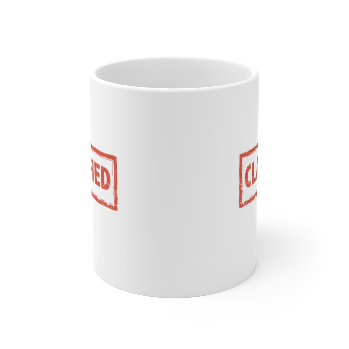 Classified Stamp Mug - Funny Office Coffee Cup for Covert Agents & Desk Workers