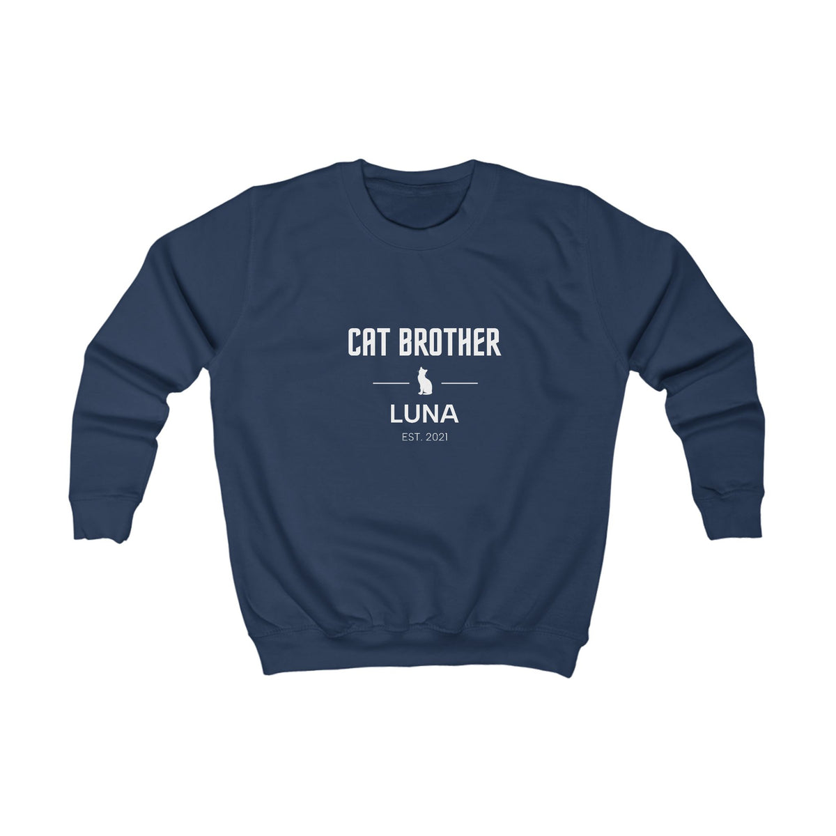 Personalised Kids’ Cat Family Sweatshirt | Cat Sister or Cat Brother