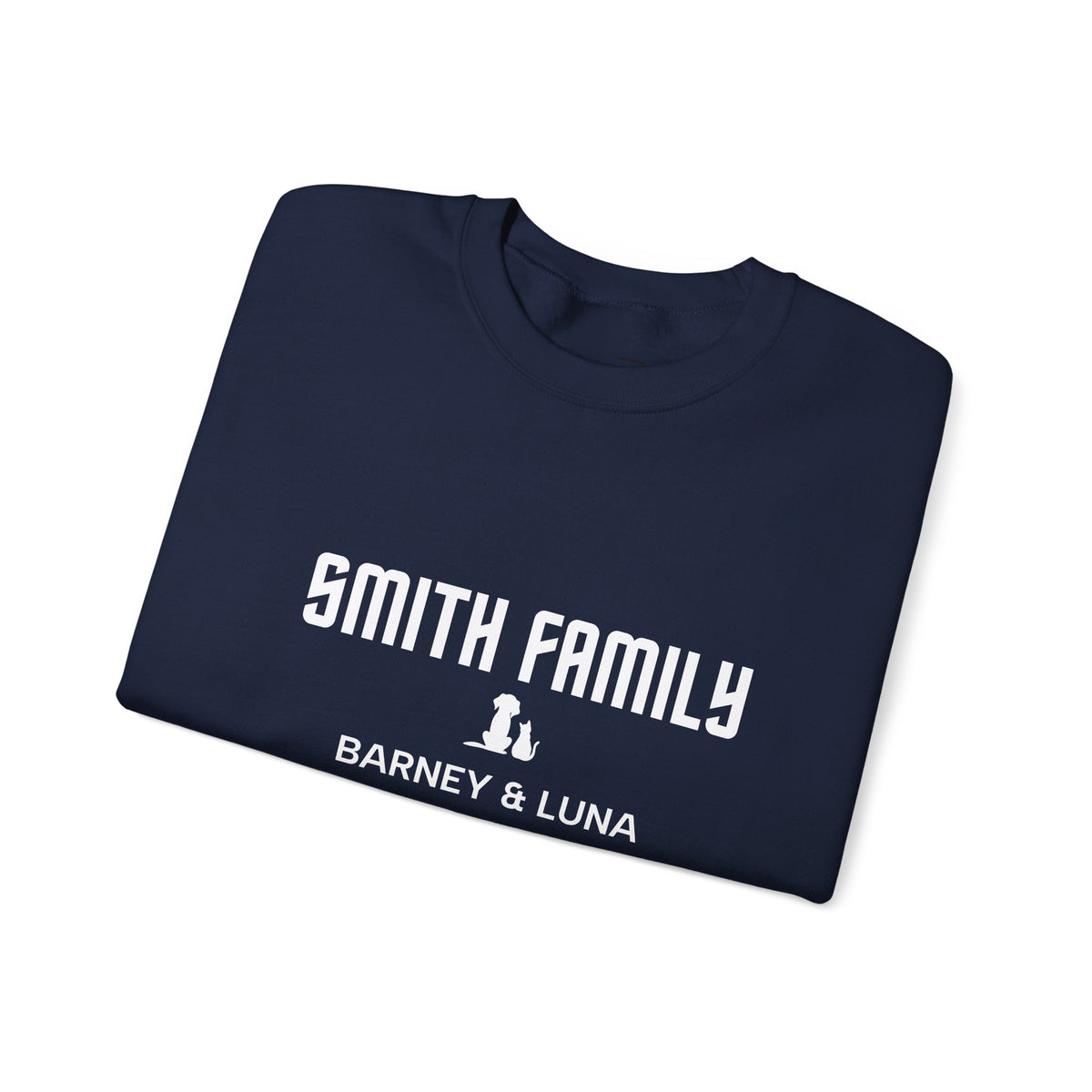 Personalised Home Team Sweatshirt for Dog and Cat Families - Custom Mum, Dad, Sister or Brother