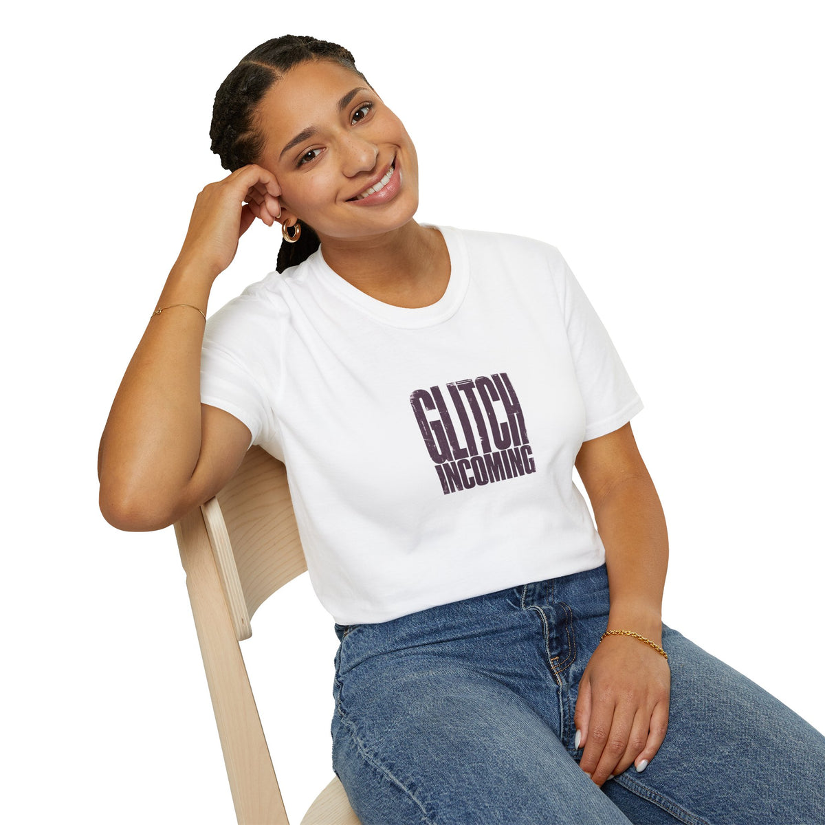 Glitch Incoming T-Shirt - Retro Distorted Typography Tee