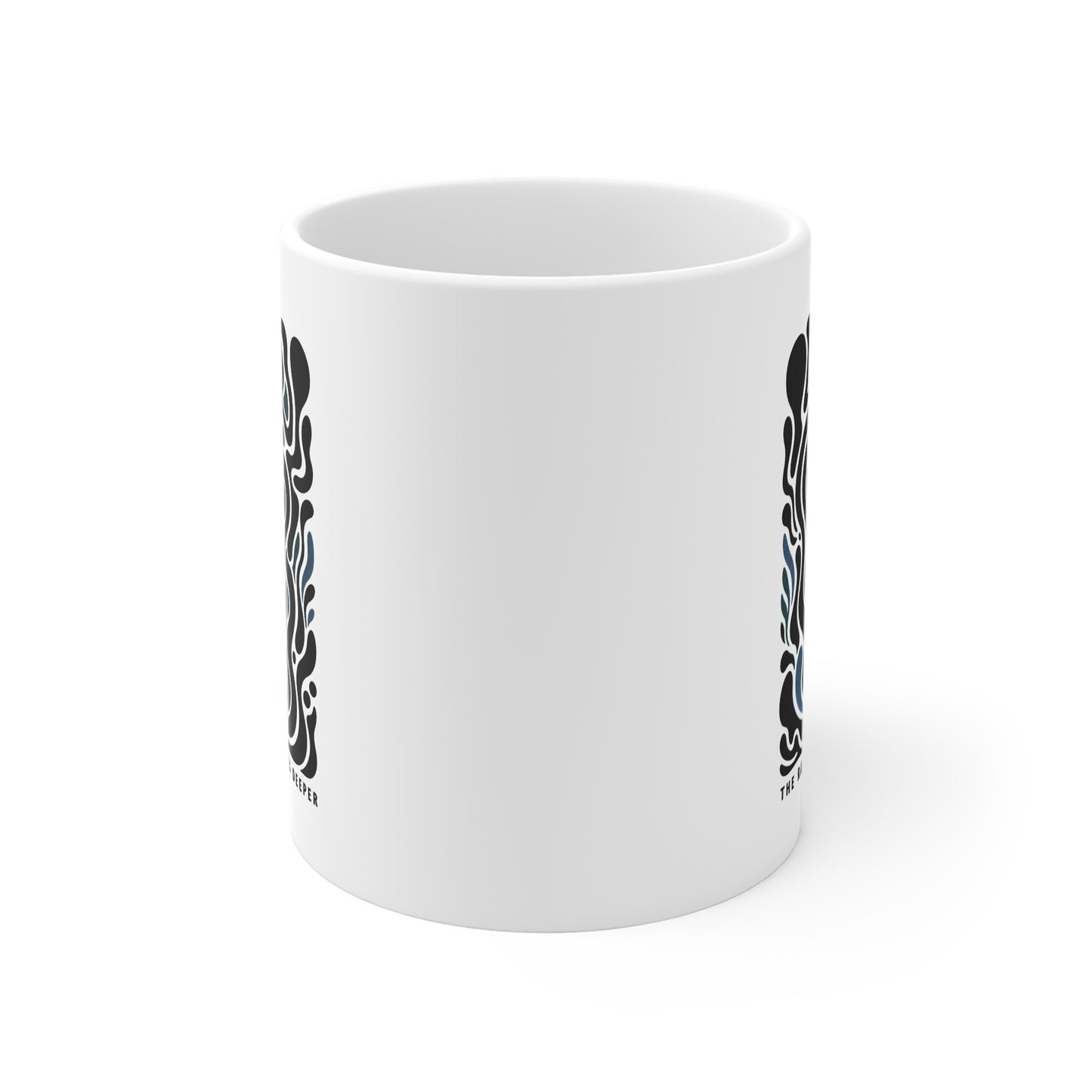 11oz Ceramic Mug - “The Rabbit Hole Goes Deeper” Psychedelic Swirl Coffee Cup